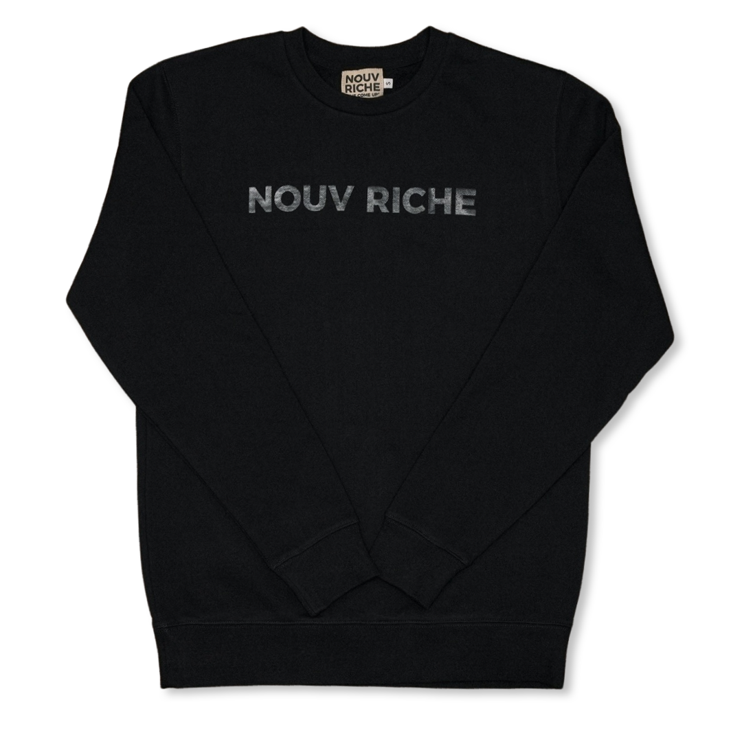 TEXT LOGO CREWNECK SWEATER (BLACK)