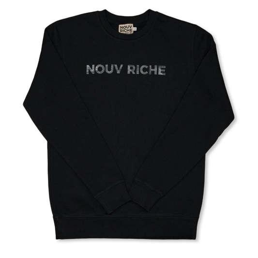 TEXT LOGO CREWNECK SWEATER (BLACK)