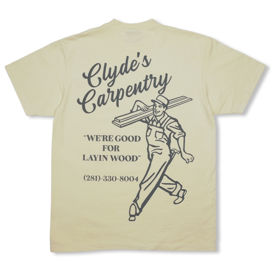 CLYDE'S CARPENTRY "LAYING WOOD" (CRÉME/GREY)