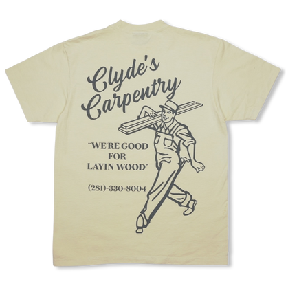 CLYDE'S CARPENTRY "LAYING WOOD" (CRÉME/GREY)