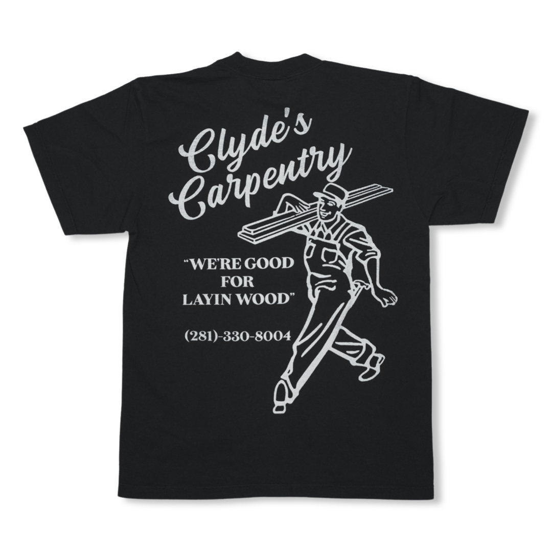 CLYDE'S CARPENTRY "LAYING WOOD" (BLACK)