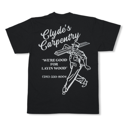 CLYDE'S CARPENTRY "LAYING WOOD" (BLACK)